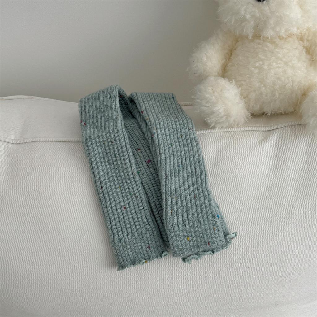 Copriscalze a Pois in Cashmere Ispessito, Un Versatile Copriscalze in Lana per Ragazze Trendy in Autunno e Inverno