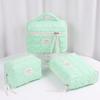 "Large Capacity Cherry Cat Quilted Cosmetic Bag – Cute & High-Value for Students"