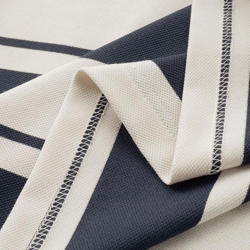 Dibinze Men's Plus Size Striped Polo Shirt