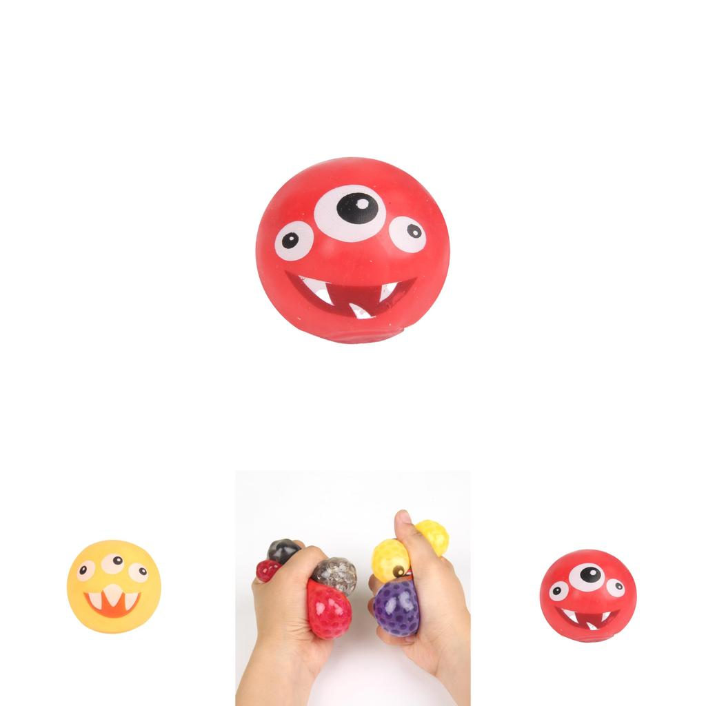 Halloween Pumpkin Squeeze Toy For Stress Relief Tpr Water Bead Ball