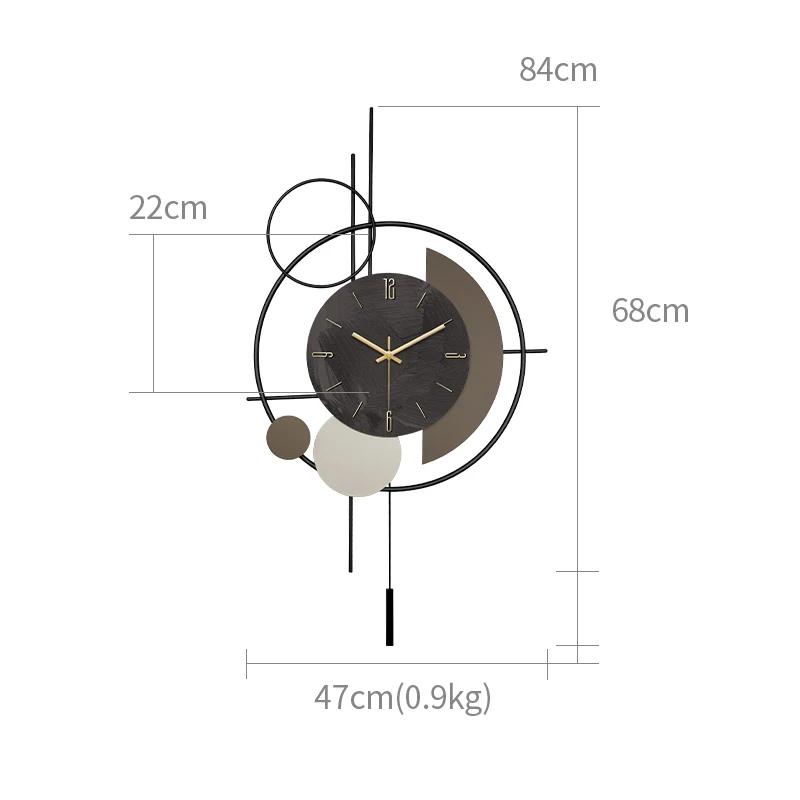 

Light luxury clock living room 2025 new home wall clock creative art wood grille decorative wall clock advanced sense