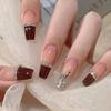Nail Handcrafted Wearing Cherry Red  Art Highgrade Fashionable Popular Trend