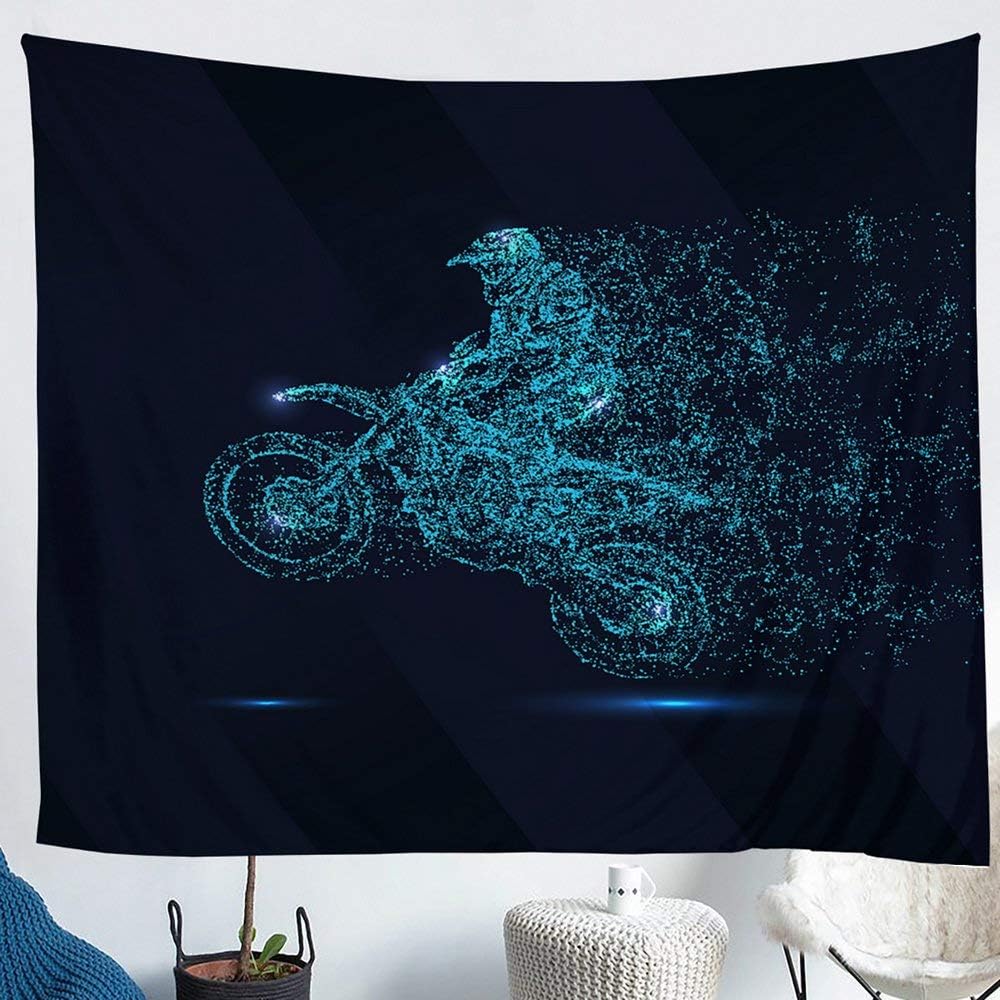 Erosebridal Cherry Blossom Wall Hanging Pink Flower Tapestry Room Decor Petal Floral Wall Blanket Starry Sky Glitter Girly Room