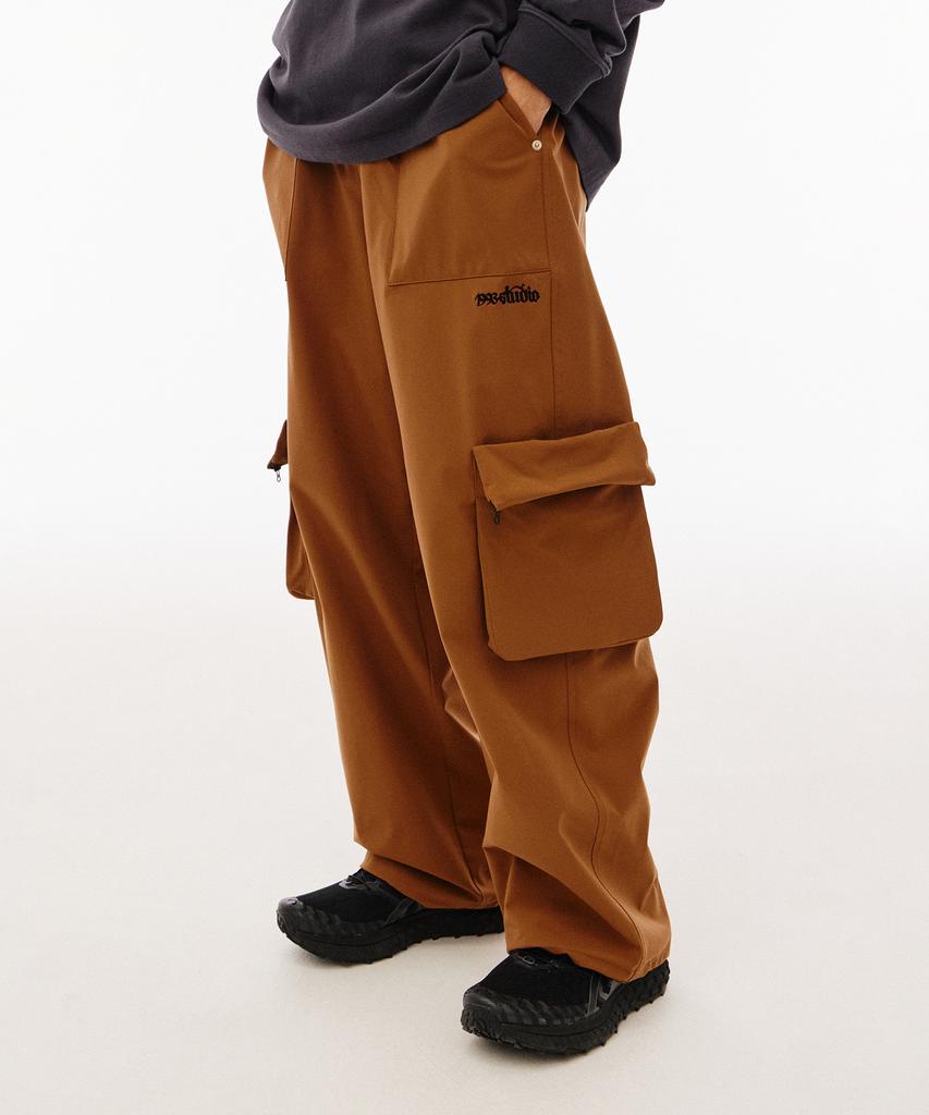 1993STUDIO Wind Cargo Wide Pants_Brick