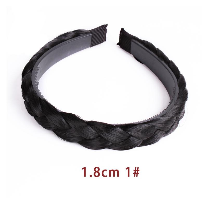 Fascia per capelli intrecciata senza denti Fascia per capelli con trecce Fascia per capelli in capelli sintetici Fascia per capelli intrecciata per donna