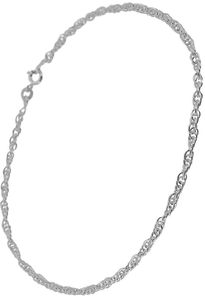 [Shinjuku Gin no Kura] Screw Chain Silver 925 Anklet, 26cm, Simple Silver, Men's