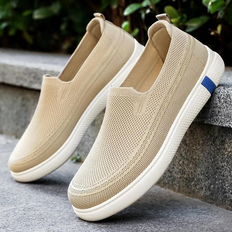 Men's Shoes Hollow Out Mesh Shoes Fashion Outdoor Casual Shoes Breathable Cloth Foowear Men's Loafers Lightweight Walking Flats