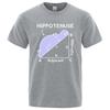 Hippo Sleeping On Math Problem Print Man Tshirts Summer Tshirt Breathable O-Neck Short Sleeve Harajuku Loose Tshirt Cotton Tops