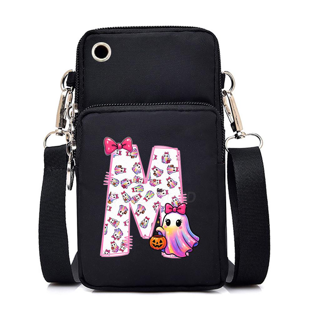 

Горячая Распродажа Сумка-трансформер с 26 буквами Хэллоуин Милый Маленький Призрак Модная Сумка для Мобильного Телефона Вертикальная Квадратная Сумка Мессенджер No specification