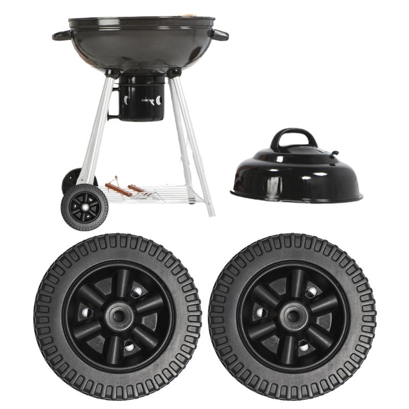 Heavy Duty 6" Barbecue Grills Casters Heatproof Plastic Construction Easy Installation Suitable Accessories