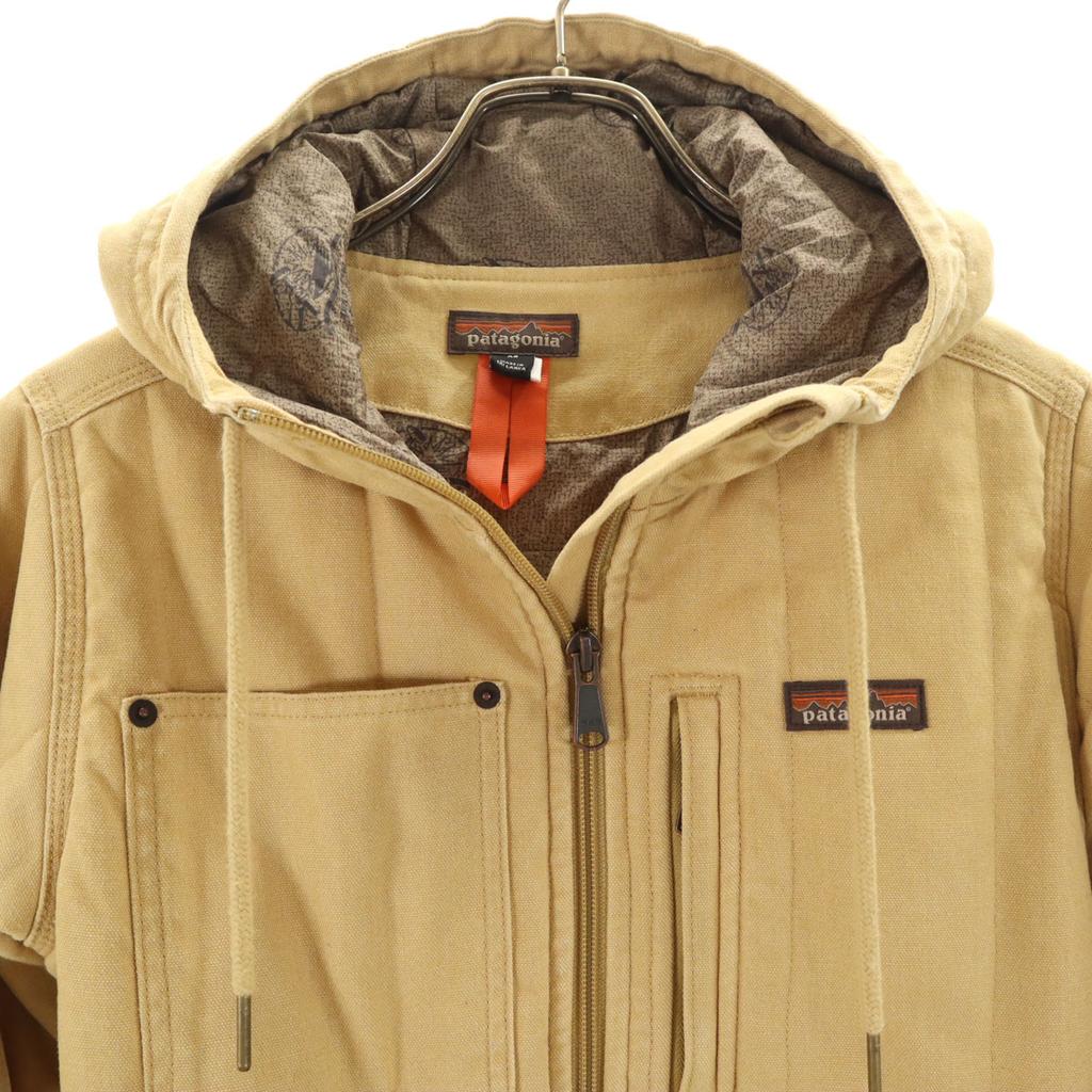 patagonia Hemp Canvas Bomber Hoodie Jacket XS beige 26685FA21 Outdoor Women Used