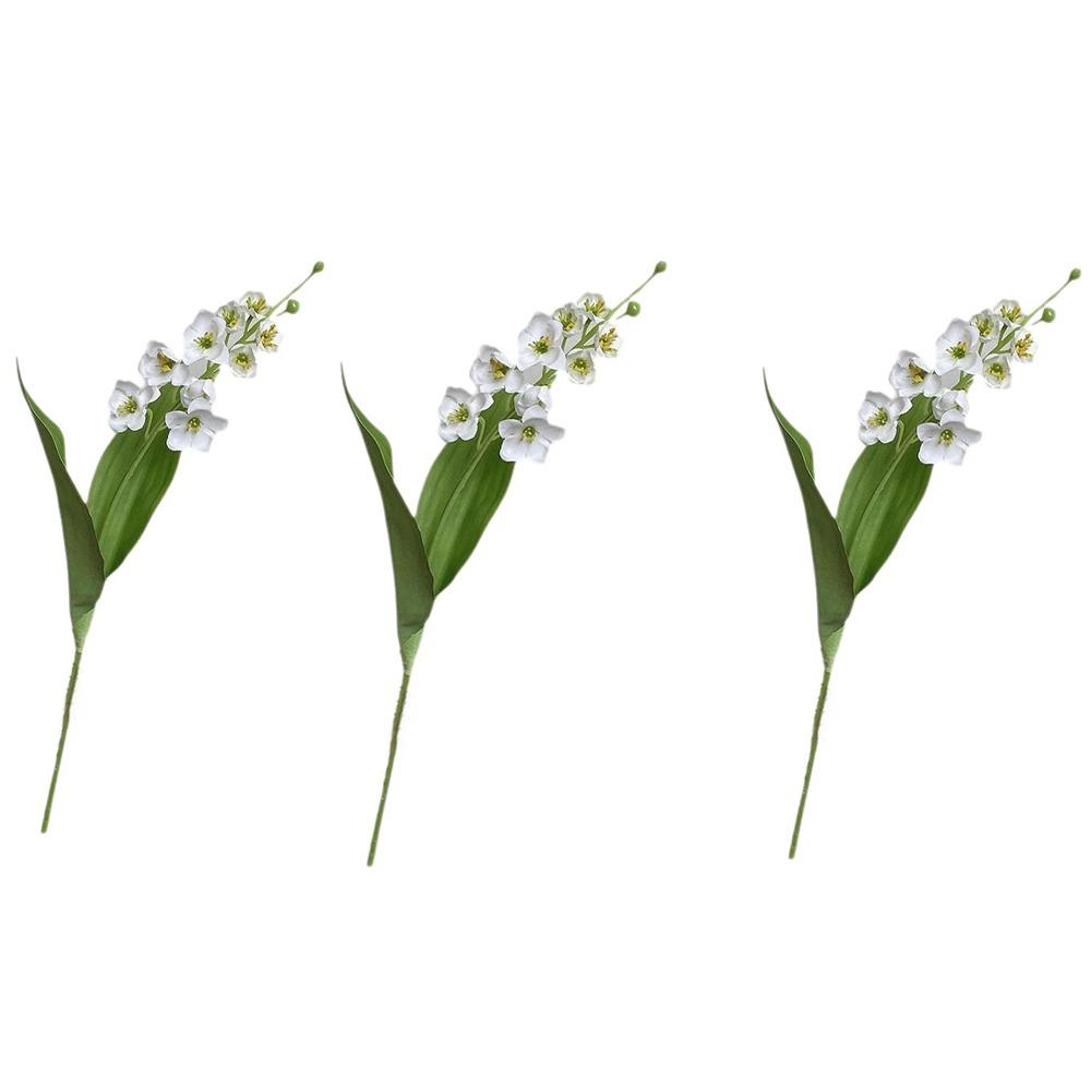 

3PCS Multi-color Silk Flower Bouquets 40 CM Wind Chime Grass Floral Arrangement белый