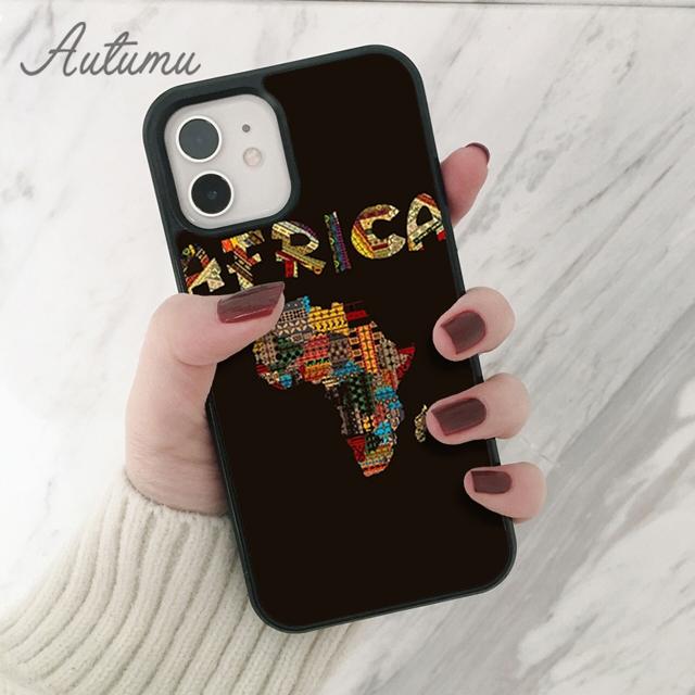 AFRICA MAP Phone Case for iPhone 11 12 13 14 Pro Max Mini X XR XS SE 2020 5 5s 6 6S 7 8 Plus Samsung Galaxy S21 S22 Cover Shell