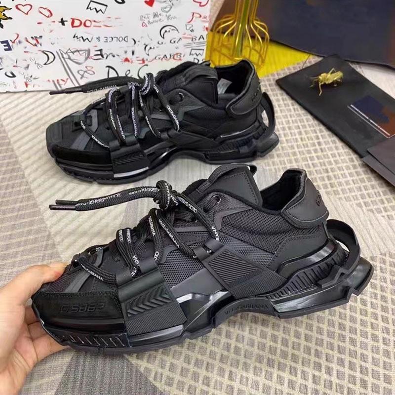 Unisex Chunky Sneakers Low Top Breathable Casual Shoes Men Women Comfortable Round Toe Leather Upper