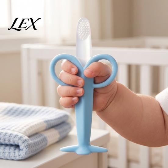 Gum Massaging Teethers Banana Silicone Teether, Baby Toothbrush Chew Toy with Raised Particles, Food-Grade Infant Oral Care Tools BPA-Free for