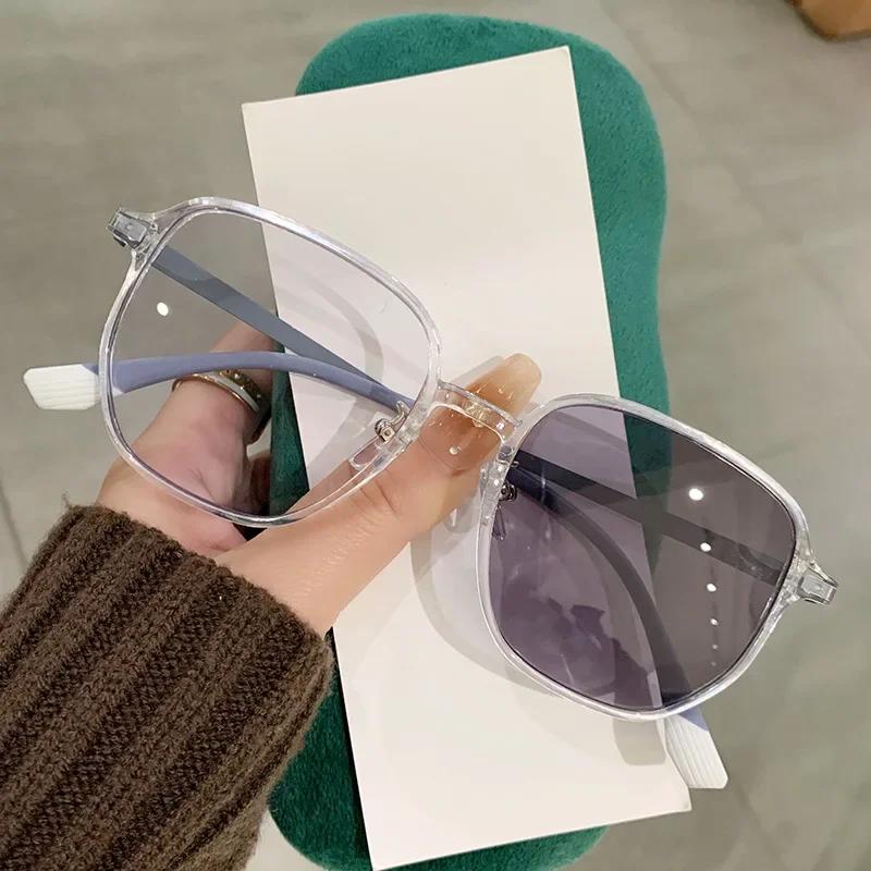 

New Oversized Frames Photochromic Myopia Glasses Neutral Fashion High-definition Anti-blue Light Myopia Glasses 0 TO -4.0 0