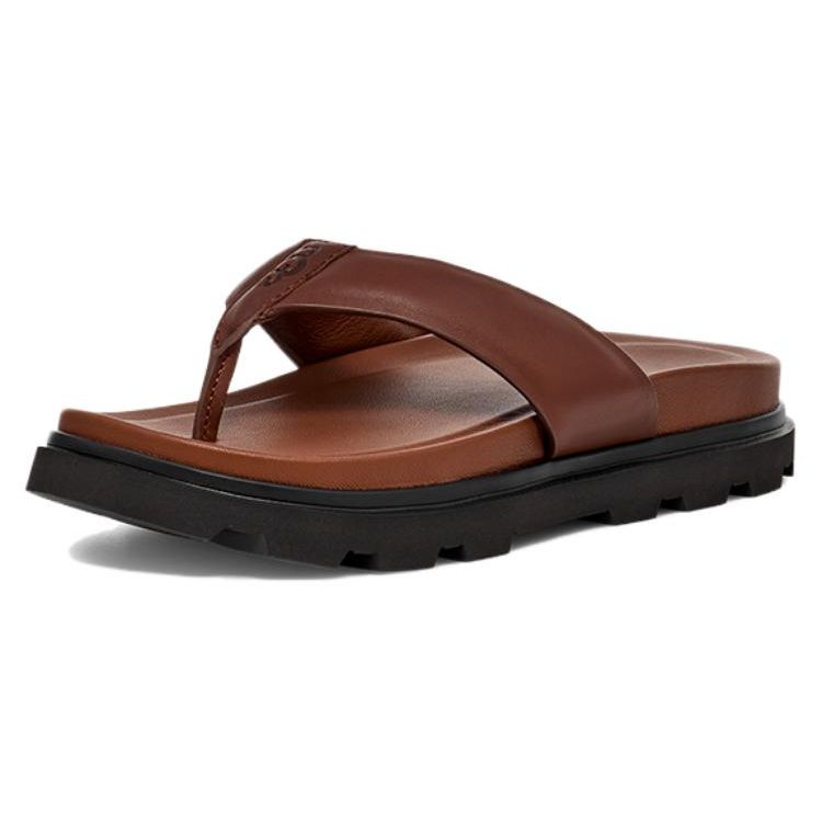 UGG Damen Tasman Kastanienbraunes Wildleder Wollgefüttert zum Hineinschlüpfen Innen Außen Hausschuhe 1153077-COG
