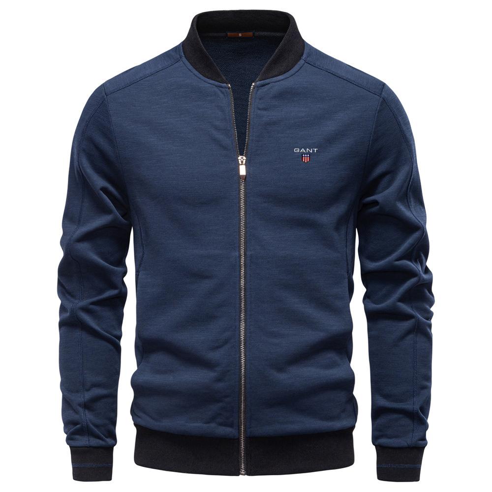 

Gant 2025 Autumn and Winter Embroidery New Baseball Collar Men s Business Casual Jacket Jacket Thin Versatile Jacket for Men S