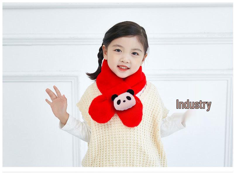 Children's Cartoon Faux Rabbit Fur Neck Warmer Scarf