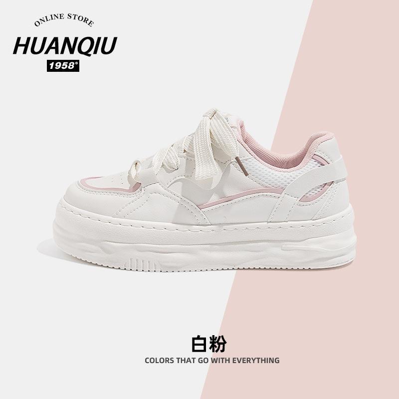 

ZHQ3103 платформа белые туфли женские 2025 новые ретро на высоком каблуке в гонконгском стиле шикарные универсальные туфли весна и весна 40