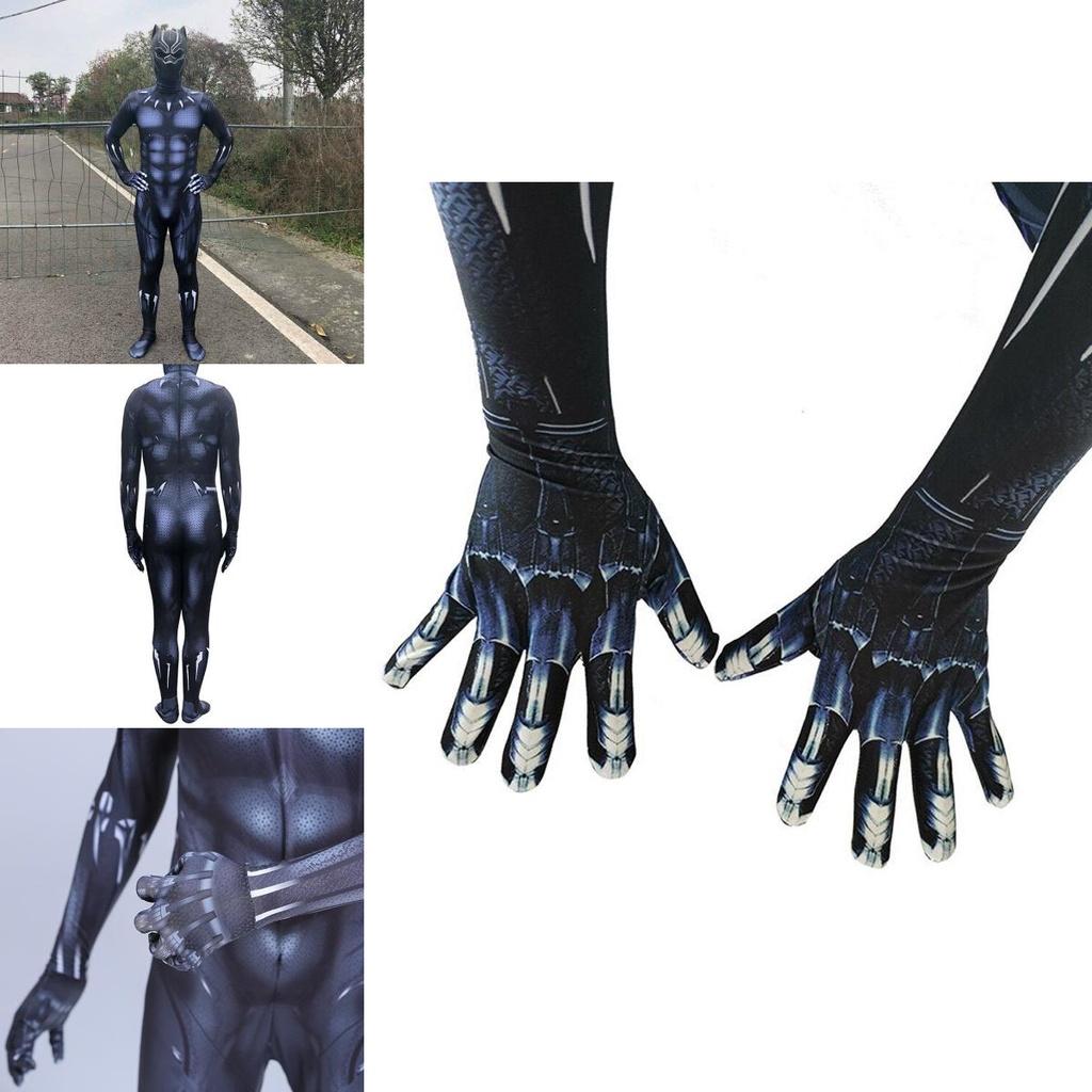 Prémiový kvalitný cosplay overal Black Panther superhrdina pre dospelých a deti