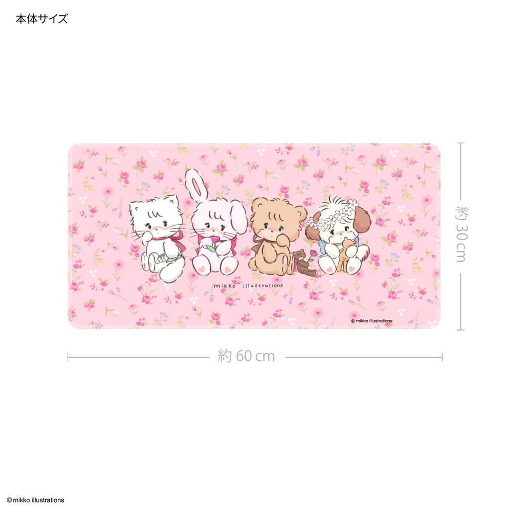 Gourmandise mikko illustrations Desk Mat Pink NMD-11PK