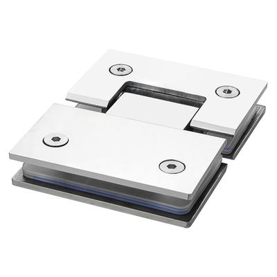 180 graders glasklämma med packningar Montrklämma Kraftig glasfästeklämma för Balustrad/Trappa/Räcke/Glasfäste