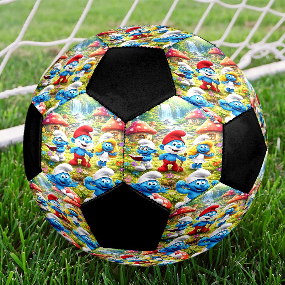 The Smurfs Theme Size 5 Soccer Ball, Suitable for Both Indoor and Outdoor Matches, a Gift Suitable for Everyone.