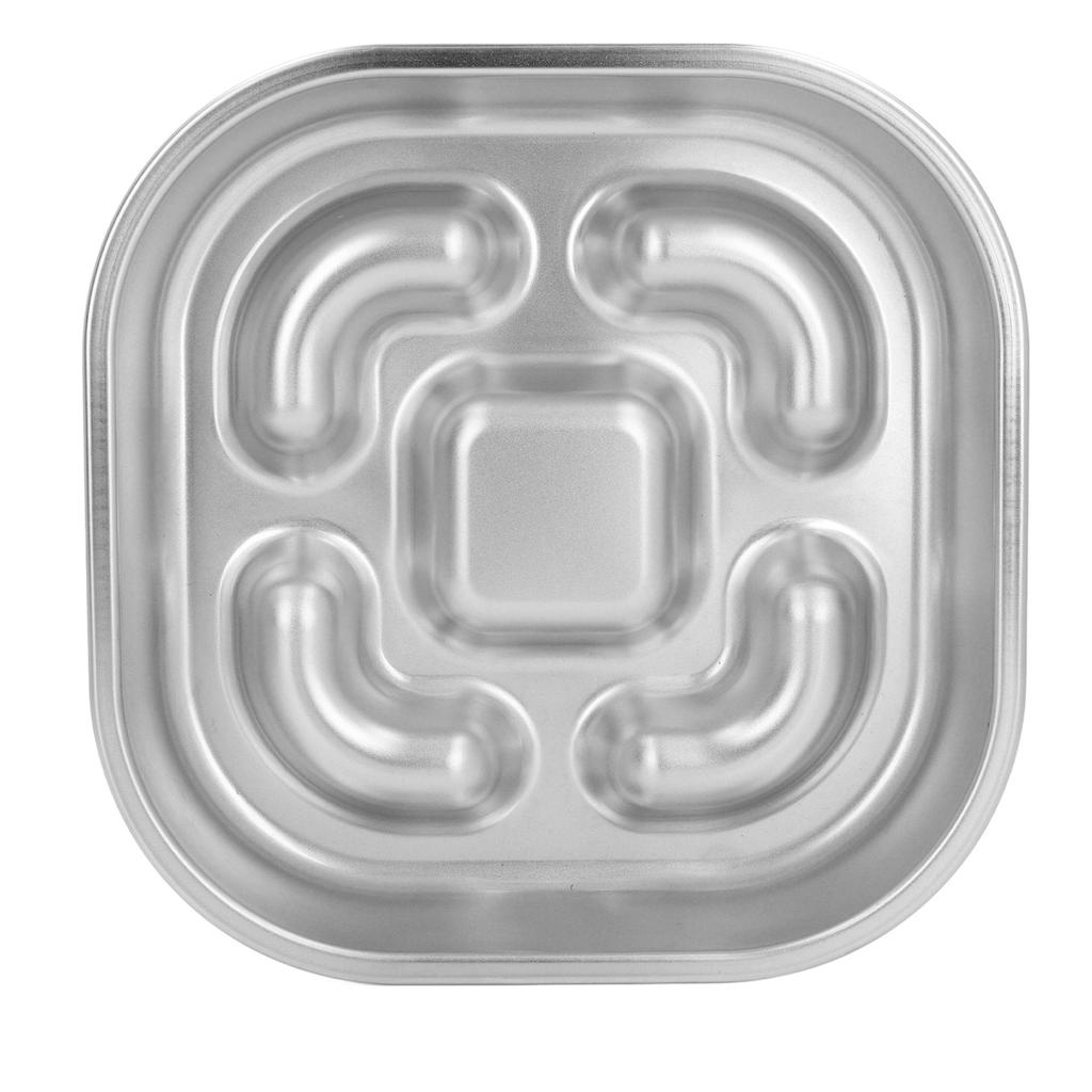 Slow Feeder Dog Bowl Stainless Steel Anti Slip Large Capacity Enhanced Health Dog Food Slow Feeding