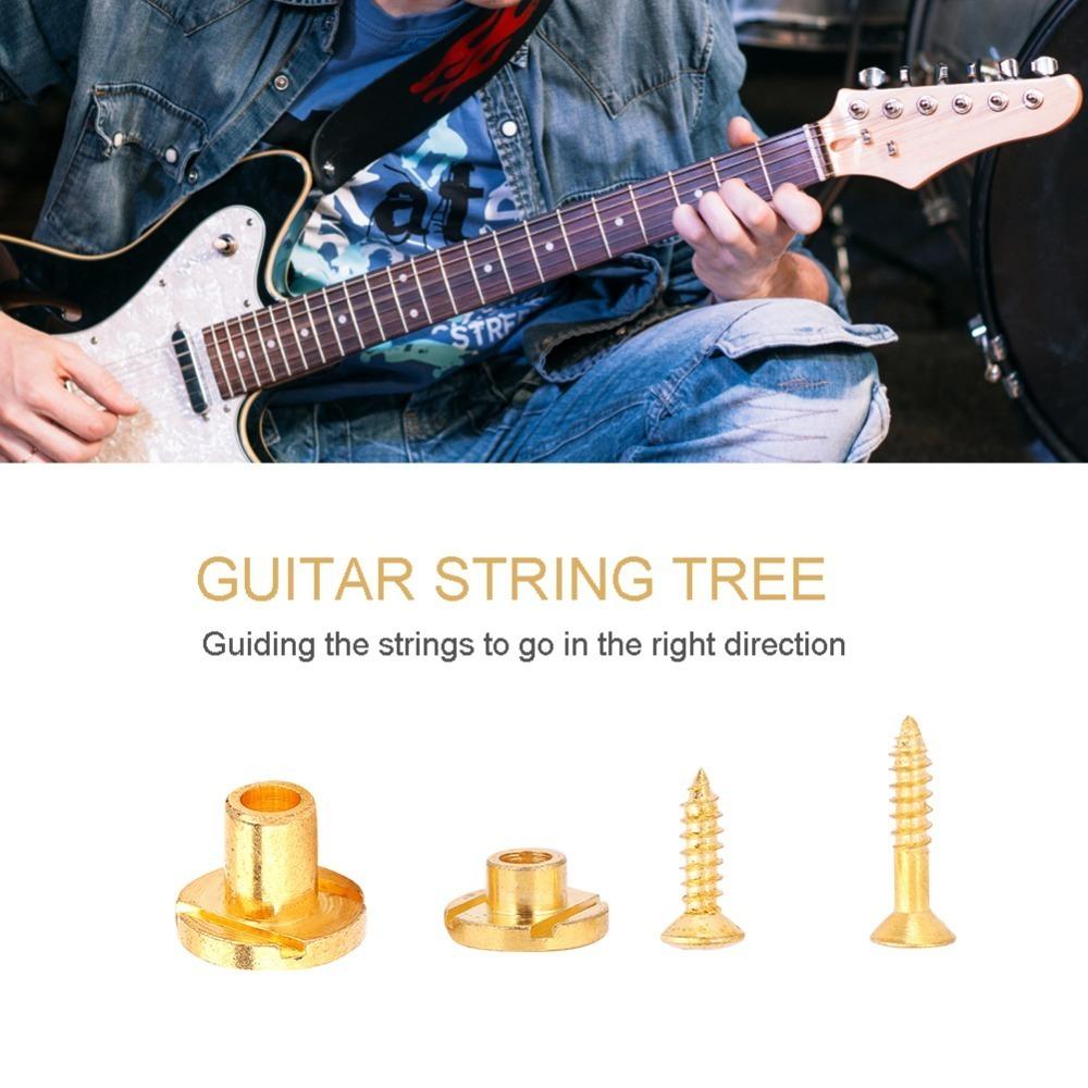 2Sets With Screw String Tree Retainer Silver Black Golden Guitar Accessory Part  For Electric Guitar