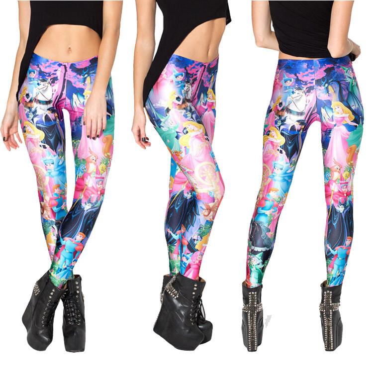 Stylish Cross-border Women's Nine-point Leggings With High Elasticity And 3d Print Design For A Perfect Fit