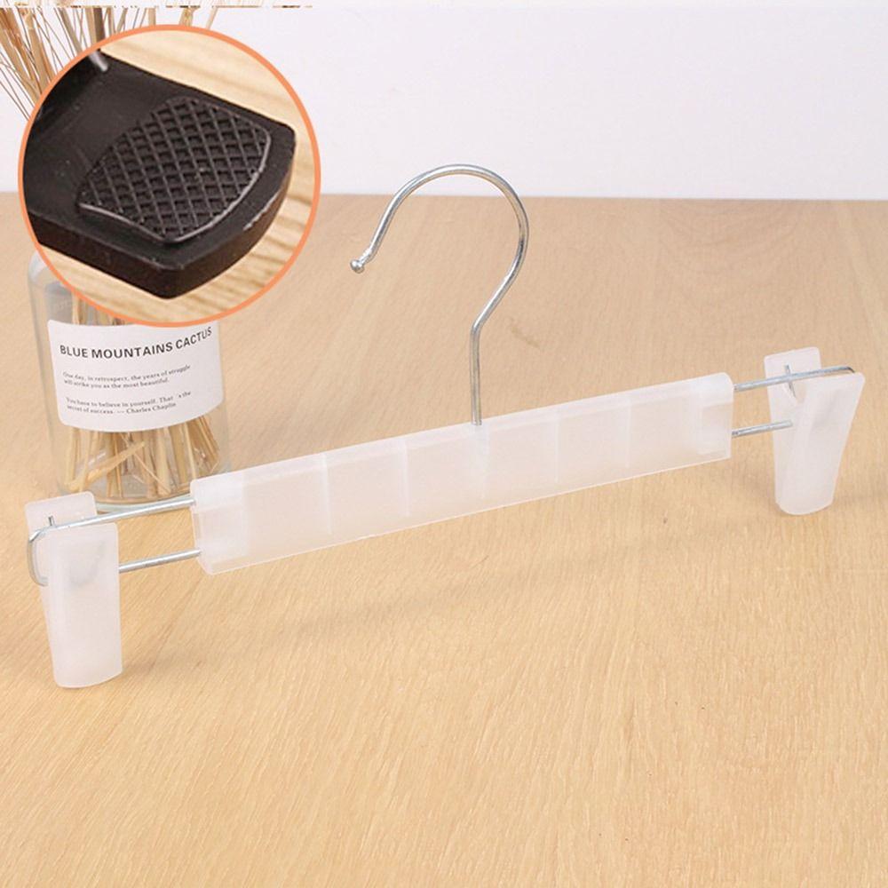 Non Slip Plastic Pants Clip Adjustable Hanger Traceless Pants Hanger Household Adult Hanger
