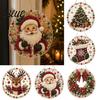 Niedliche Feiertagsparty-Mitgebsel Weihnachten DIY Falsches Diamantbild Hängender Weihnachtsmann-Kranz Acryl-Anhänger Perle Rot Grün Geschenke Perlen Bastelset für