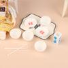 Dollhouse Miniture Bowl Plate Chopstick Tray Kit Doll Home Simulation Kitchen Tableware Decoration Pretend Play Toys