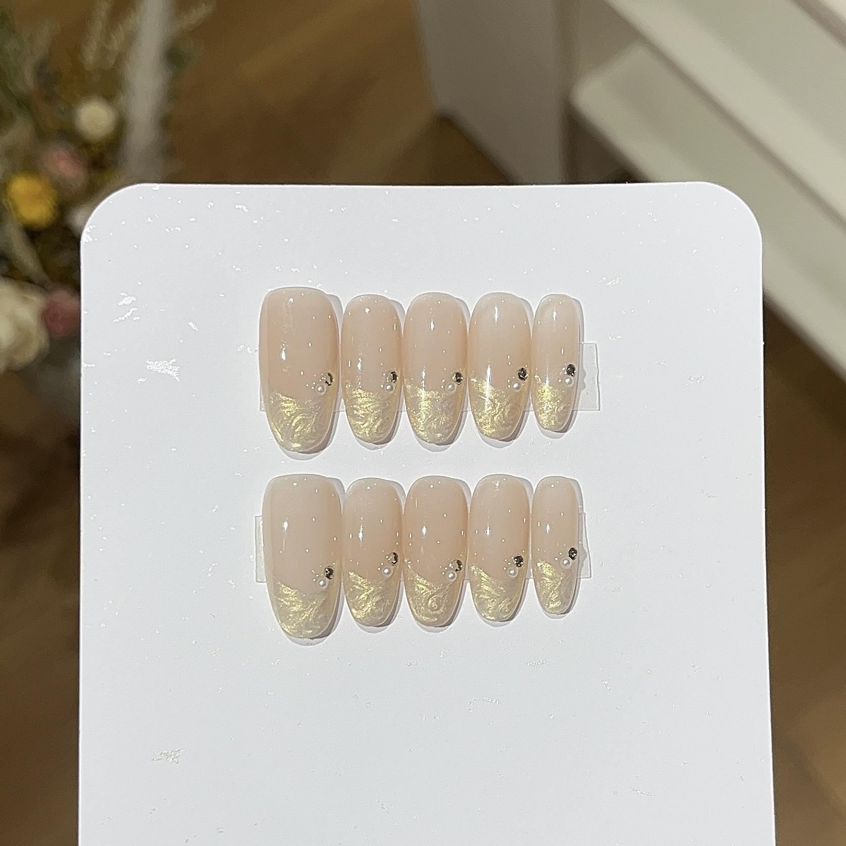 

Moonlight Daily Nude Short Pearl Gold Gilded Thread French Pearl Hand Wearing Arms L