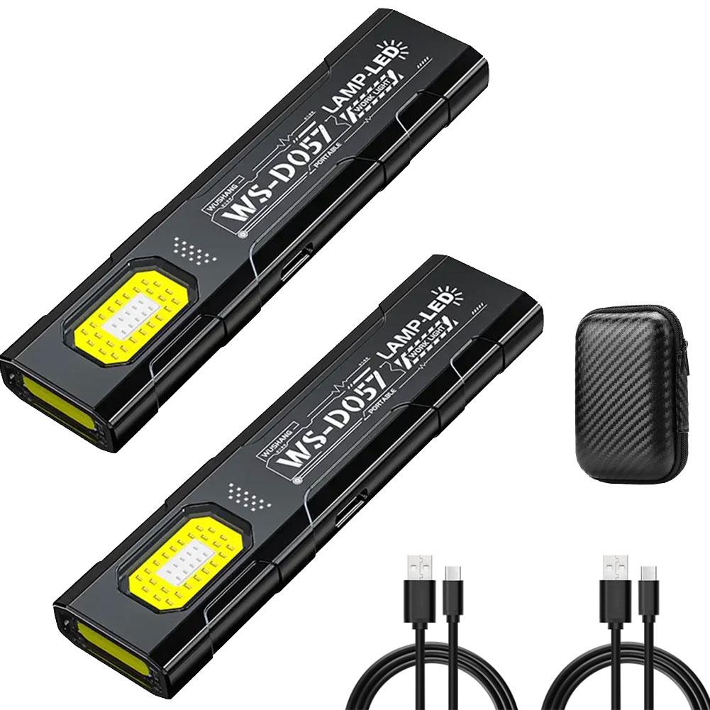 LED Mini Flashlight USB Rechargeable COB Flashlight With Magnet Pocket Lantern Flood Work Light Emergency Handheld Torch