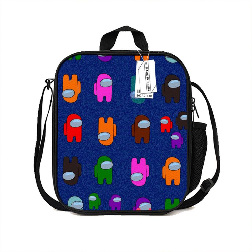 Among Us Printed Portable Lunch Bag Primary And Secondary School Bento Bag Cartoon Insulation Bag Ice Pack New