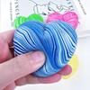 Colorful Stress Balls Kids Adults Ice Cube Love Heart Balls Pinch Slow Rebound Squeeze Fidget Toy For Relax Focus Anxiety Relief