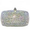 Boutique De FGG Crystal Clutch Purse with Spikes Women Party Clutch Bag Rhinestone Evening Handbags Wedding Prom Clutch,Mini