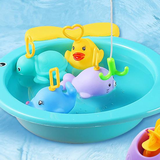 20Pcs Duck Fishing Toys Bath Time Toys for Kids Floating Fishing Games Beach Pool Games Indoor Outdoor Fun Gift for Children
