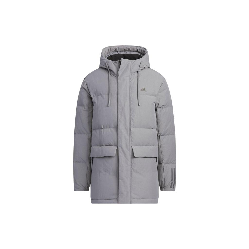 Adidas 600 Fill Letter Print Sports Casual Hooded Down Jacket Men Jacket Gray IL8924