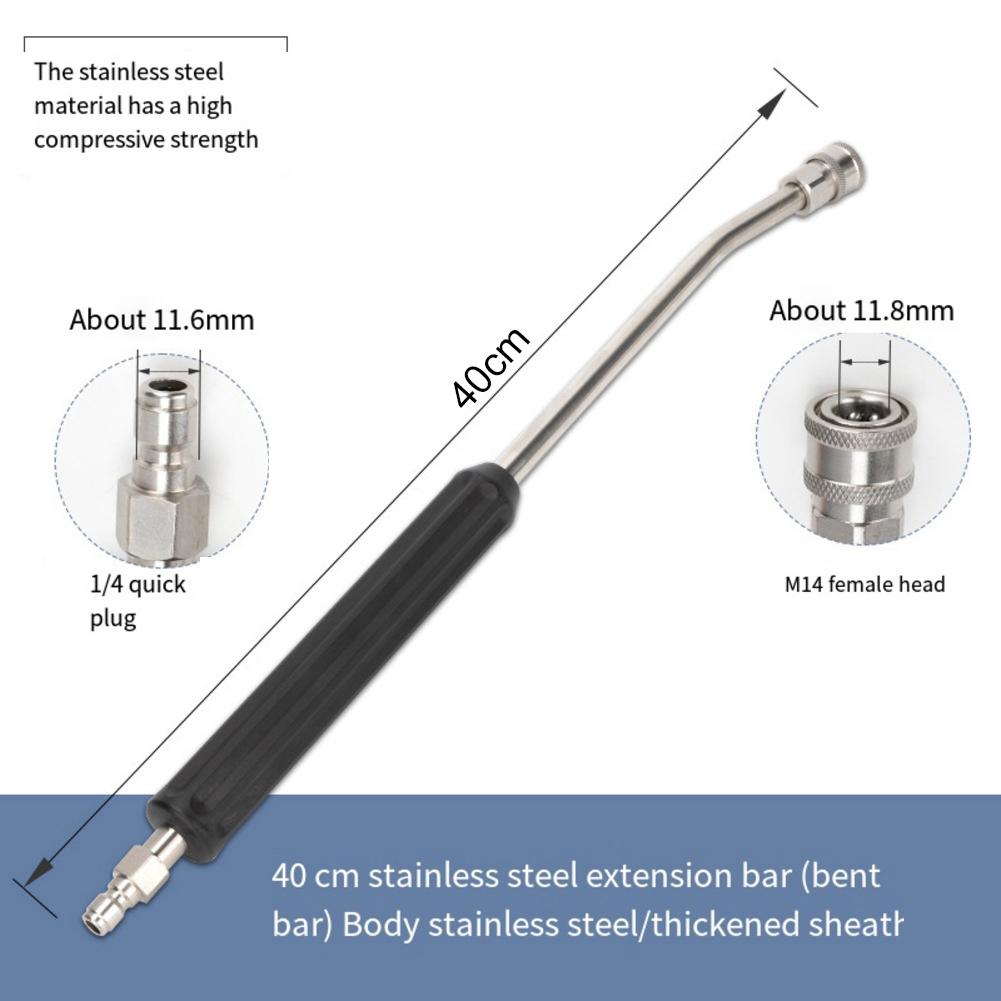 

40-55CM Rod Jet Car Cleaning High Pressure Water Extension FOR 1/4-inch Quick Connection High-Pressure Extension Rod Elbow