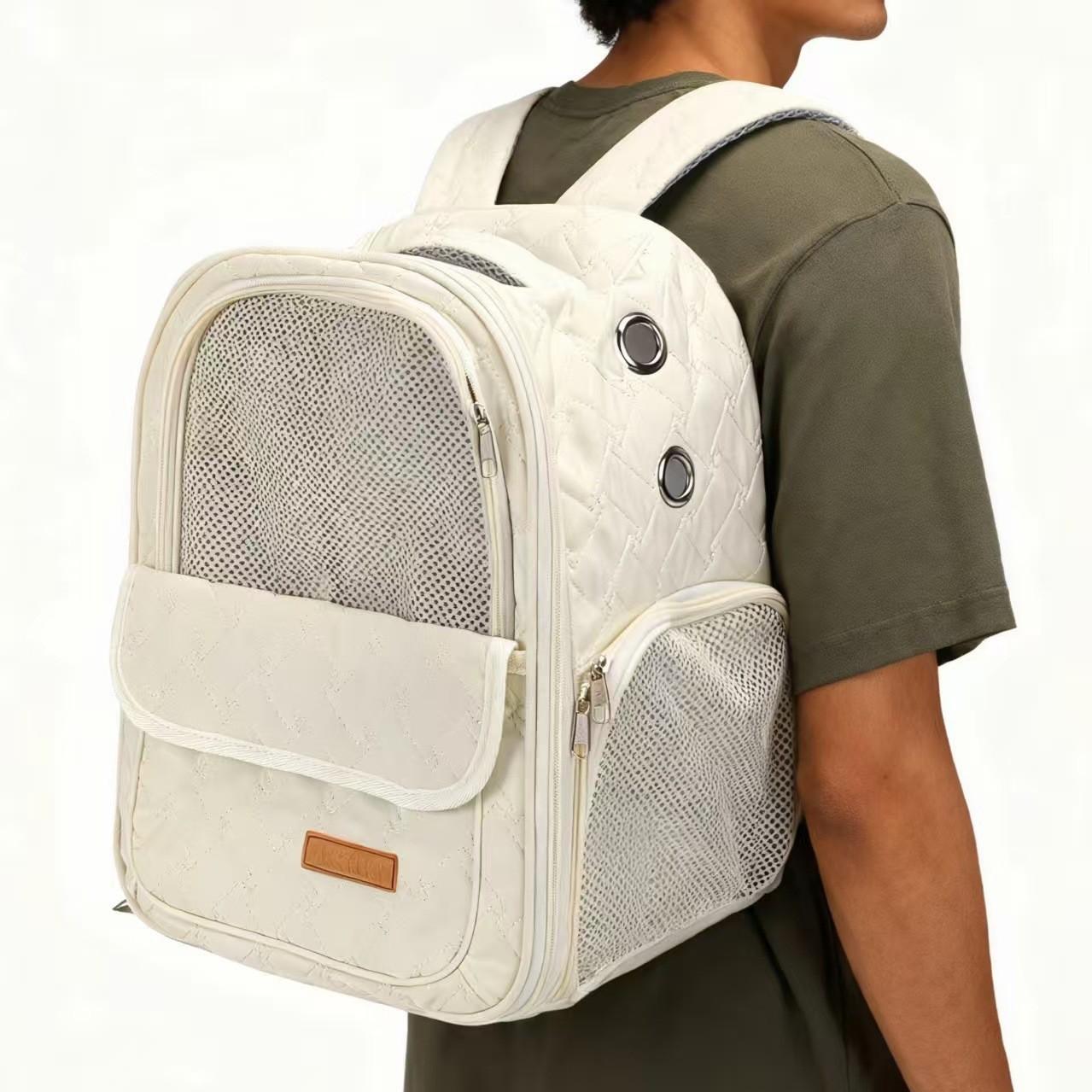 

Pet Carrier Backpack for Cats and Dogs, Puppies, Safety Features and Cushion Back Support | for Travel, Hiking, Outdoor Use