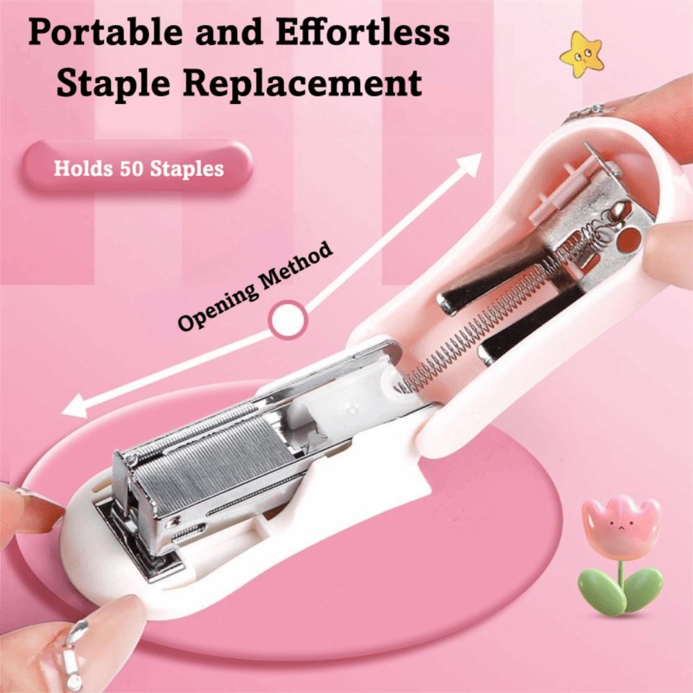Macaron Color Student Stapler Small Size Test Paper Stapler Cute Bookbinding Machine  School Use