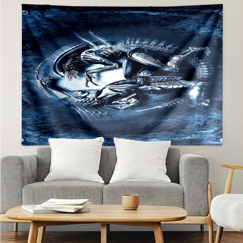 1PC Alien Horror Artwork K-pop Music Group Tapestry Accessories for Bedroom,Livingroom, Dormitory Room Wall Decor Fan Birthday Gifts