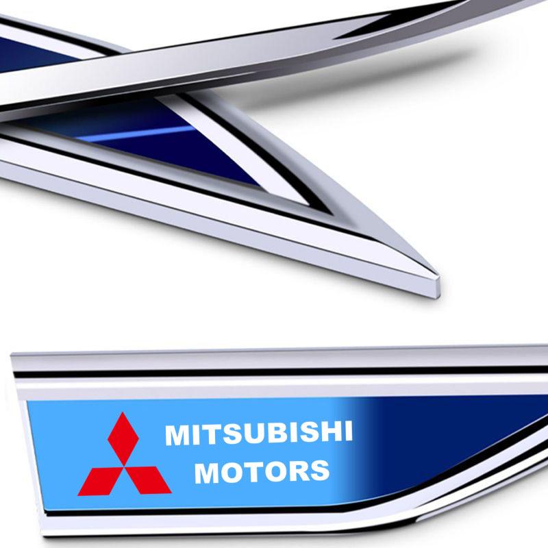 2Pcs Car Fender Side Blade Badge Car Body Protective Sticker for Mitsubishi Lancer 9 EX Outlander 3 ASX L200 Eclipse