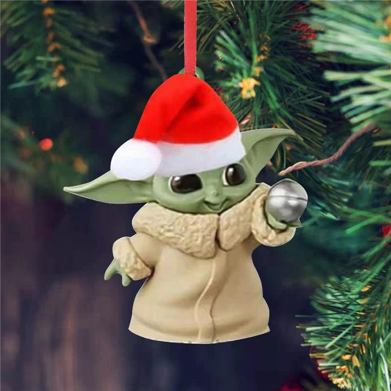 

Adorable Baby Y-oda Christmas Tree Decor Hanging Ornament Christmas Hat