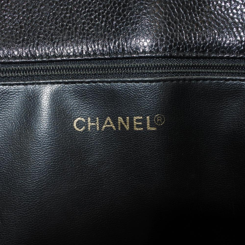 CHANEL Tote Bag black Caviar skin Women Used