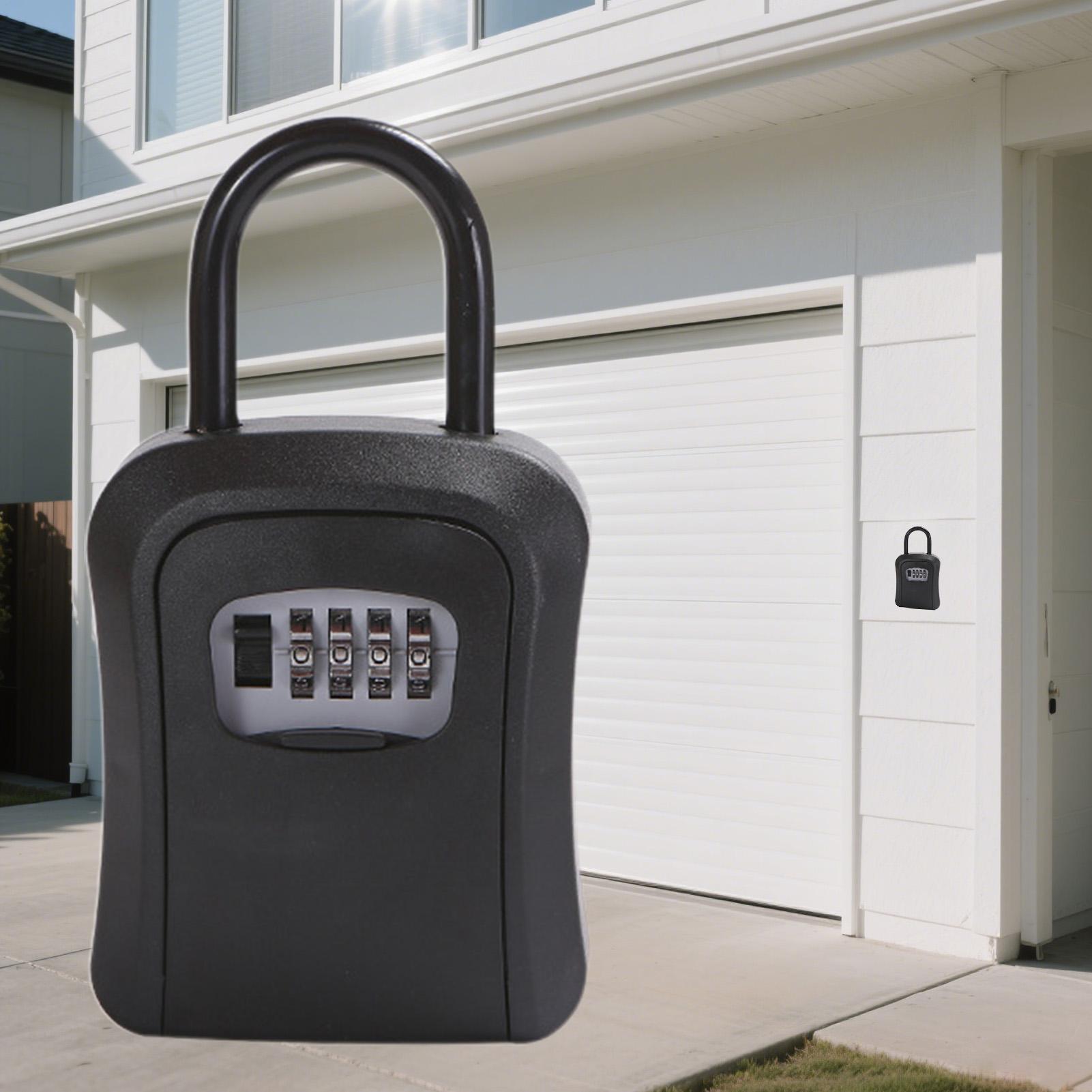 

Кодовый ящик для ключей Кодовый ящик для ключей Уличный Огнестойкий Шкафчик Чехол Держатель Водонепроницаемый Для Дома Уличный Настенный Документы Безопасный чёрный