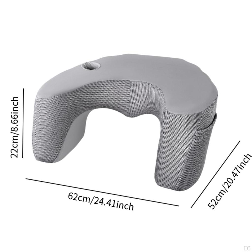 Desk Pillow for Laptop, Large Reading Adults, Arm Rest with Cup Holder, Memory